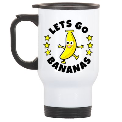 Let's Go Banana Funny Banana Squad Dancing Cute Stainless Steel Travel Mug