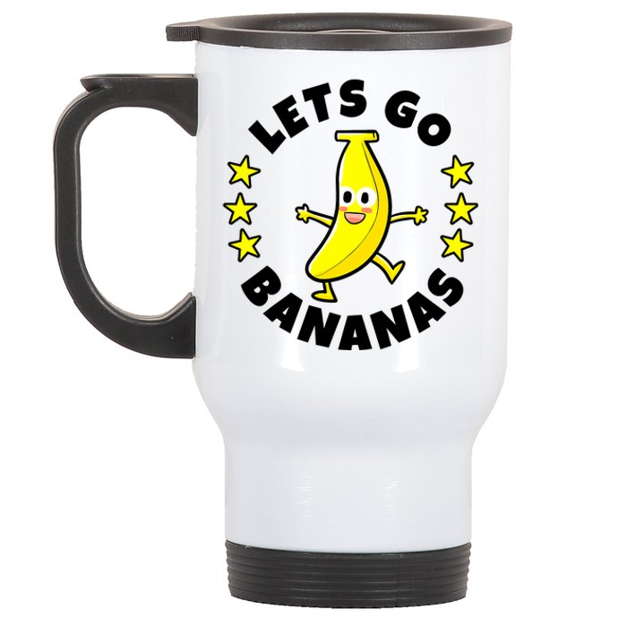 Let's Go Banana Funny Banana Squad Dancing Cute Stainless Steel Travel Mug