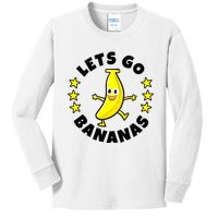 Let's Go Banana Funny Banana Squad Dancing Cute Kids Long Sleeve Shirt