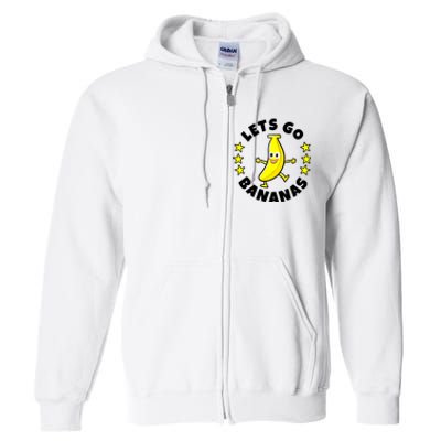 Let's Go Banana Funny Banana Squad Dancing Cute Full Zip Hoodie