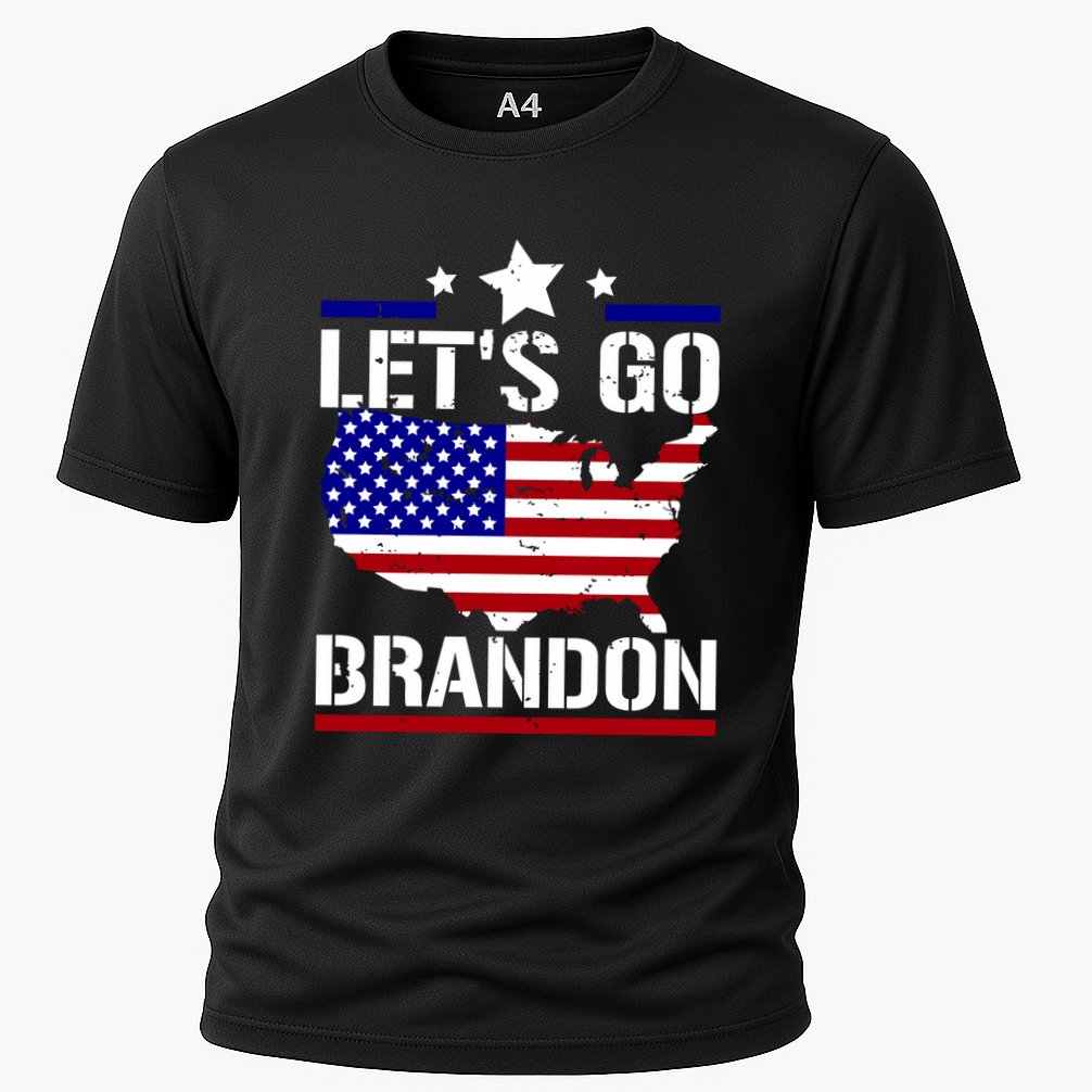 Let's Go Brandon USA Country Flag LGB FJB Cooling Performance Crew T-Shirt