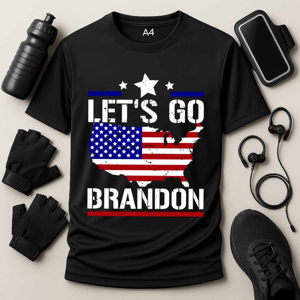 Let's Go Brandon USA Country Flag LGB FJB Cooling Performance Crew T-Shirt
