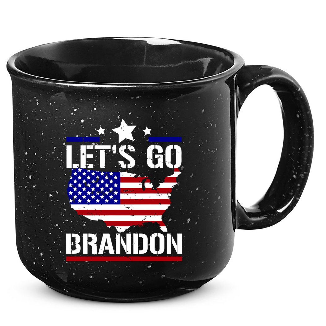 Let's Go Brandon USA Country Flag LGB FJB 15oz Campfire Ceramic Mug