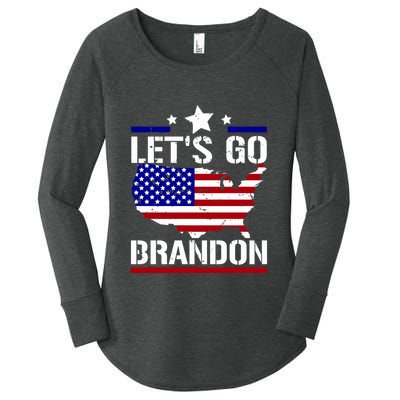 Let's Go Brandon USA Country Flag LGB FJB Women's Perfect Tri Tunic Long Sleeve Shirt