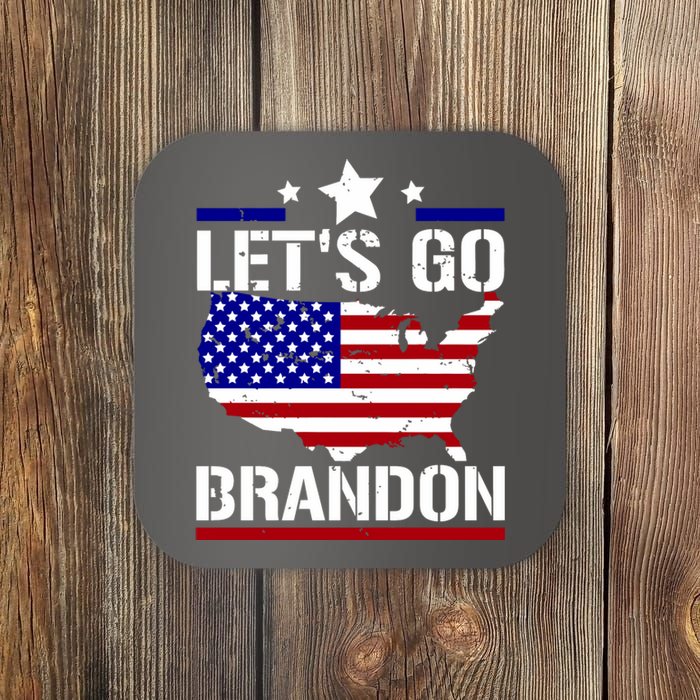 Let's Go Brandon USA Country Flag LGB FJB Coaster