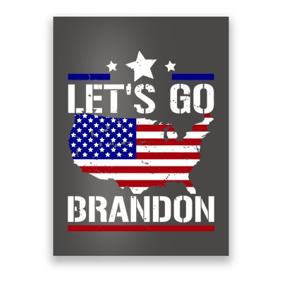 Let's Go Brandon USA Country Flag LGB FJB Poster