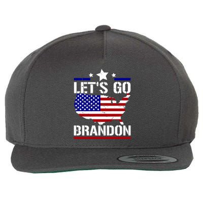 Let's Go Brandon USA Country Flag LGB FJB Wool Snapback Cap