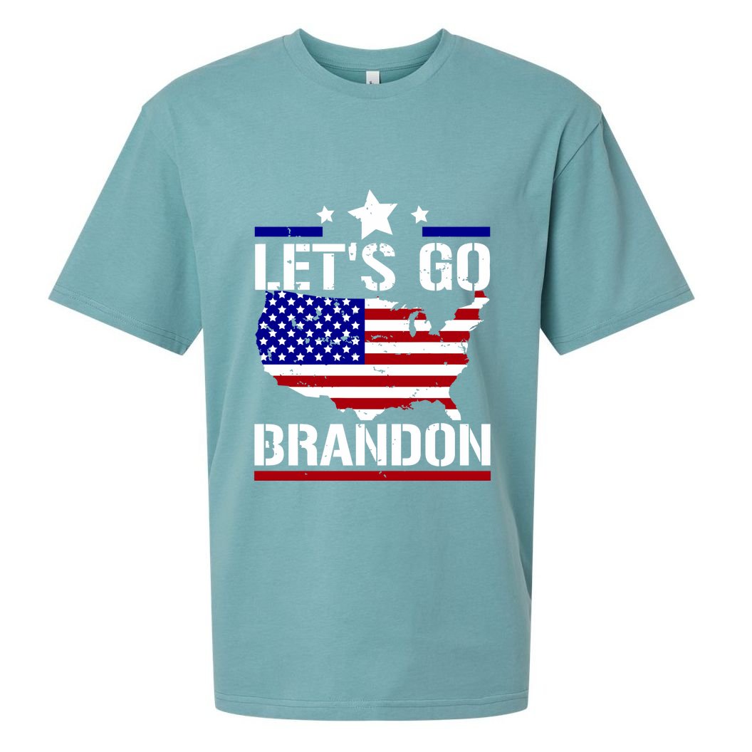 Let's Go Brandon USA Country Flag LGB FJB Sueded Cloud Jersey T-Shirt