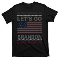 Let's Go Brandon American Flag Ugly Christmas T-Shirt