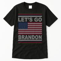 Let's Go Brandon American Flag Ugly Christmas Tall T-Shirt