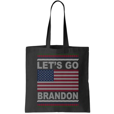 Let's Go Brandon American Flag Ugly Christmas Bag