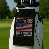 Let's Go Brandon American Flag Ugly Christmas Golf Towel