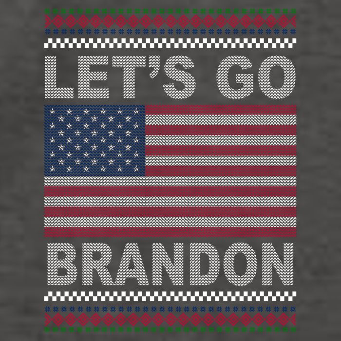 Let's Go Brandon American Flag Ugly Christmas Vector Backpack