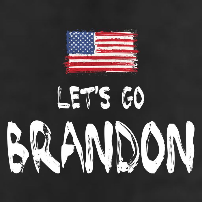 Let's Go Brandon FJB Chant Simple USA Flag Garment-Dyed Fleece Hoodie
