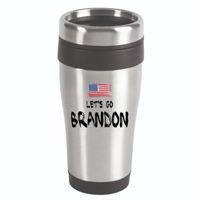 Let's Go Brandon FJB Chant Simple USA Flag 16oz Travel Tumbler