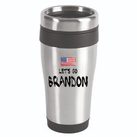 Let's Go Brandon FJB Chant Simple USA Flag 16oz Travel Tumbler