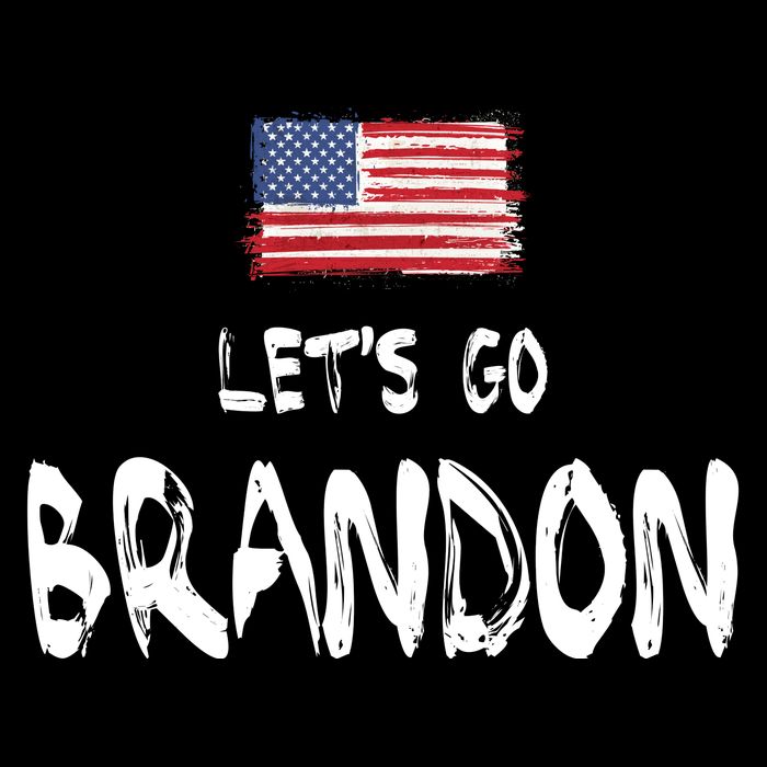 Let's Go Brandon FJB Chant Simple USA Flag Cropped Pullover Crew