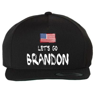 Let's Go Brandon FJB Chant Simple USA Flag Wool Snapback Cap
