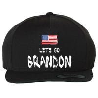 Let's Go Brandon FJB Chant Simple USA Flag Wool Snapback Cap