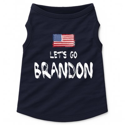 Let's Go Brandon FJB Chant Simple USA Flag Doggie Tank