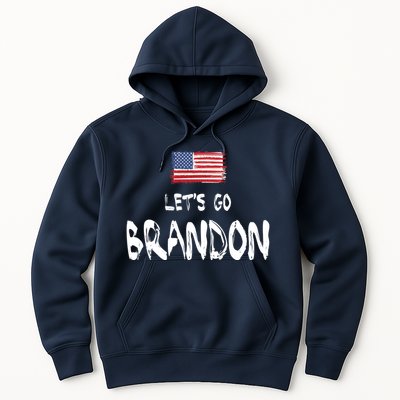 Let's Go Brandon FJB Chant Simple USA Flag Hoodie