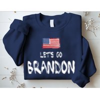 Let's Go Brandon FJB Chant Simple USA Flag Sweatshirt