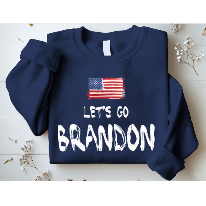 Let's Go Brandon FJB Chant Simple USA Flag Sweatshirt