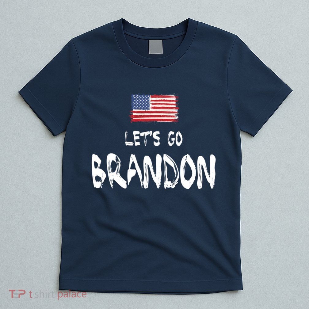 Let's Go Brandon FJB Chant Simple USA Flag T-Shirt