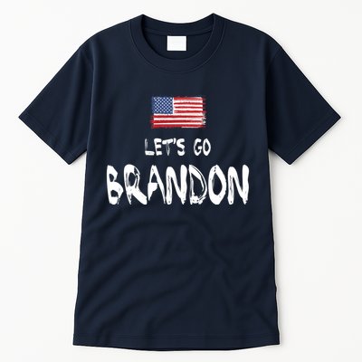 Let's Go Brandon FJB Chant Simple USA Flag Tall T-Shirt