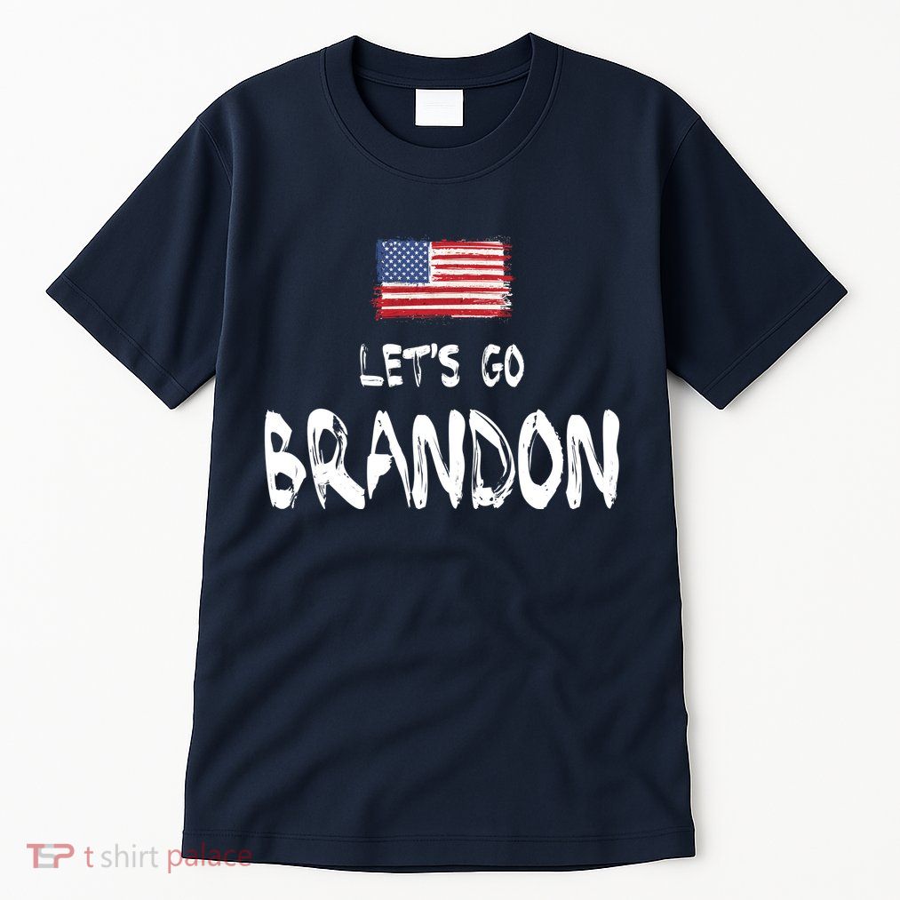 Let's Go Brandon FJB Chant Simple USA Flag Tall T-Shirt