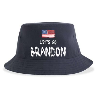 Let's Go Brandon FJB Chant Simple USA Flag Sustainable Bucket Hat