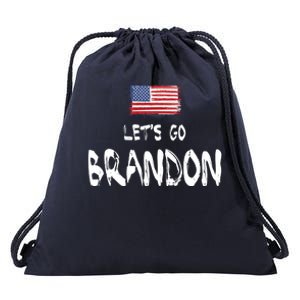 Let's Go Brandon FJB Chant Simple USA Flag Drawstring Bag