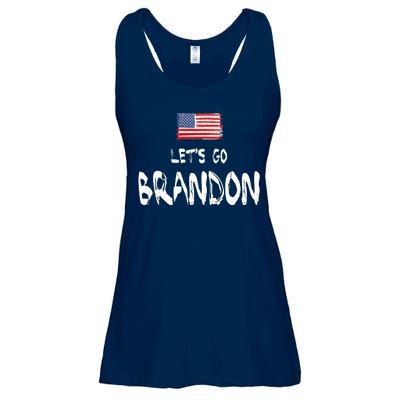 Let's Go Brandon FJB Chant Simple USA Flag Ladies Essential Flowy Tank