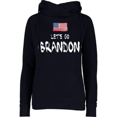 Let's Go Brandon FJB Chant Simple USA Flag Womens Funnel Neck Pullover Hood