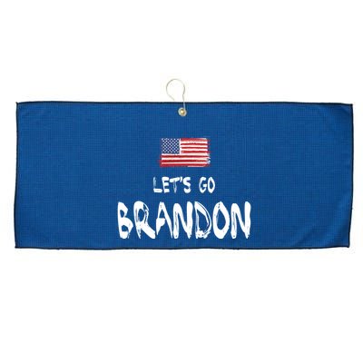 Let's Go Brandon FJB Chant Simple USA Flag Large Microfiber Waffle Golf Towel
