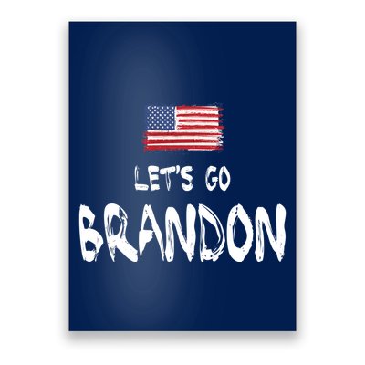 Let's Go Brandon FJB Chant Simple USA Flag Poster