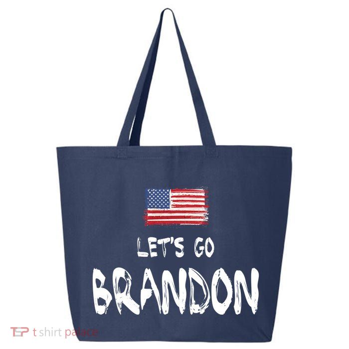 Let's Go Brandon FJB Chant Simple USA Flag 25L Jumbo Tote