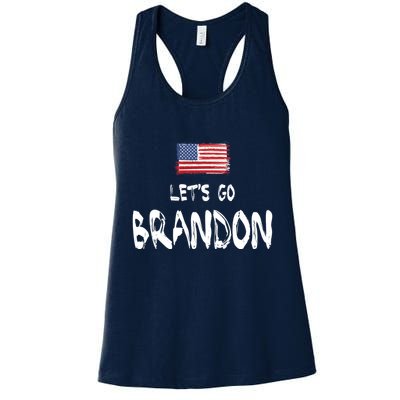 Let's Go Brandon FJB Chant Simple USA Flag Womens Tank Top