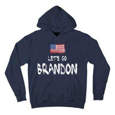 Let's Go Brandon FJB Chant Simple USA Flag Tall Hoodie