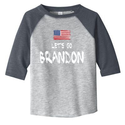 Let's Go Brandon FJB Chant Simple USA Flag Toddler Fine Jersey T-Shirt