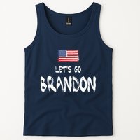 Let's Go Brandon FJB Chant Simple USA Flag Tank Top
