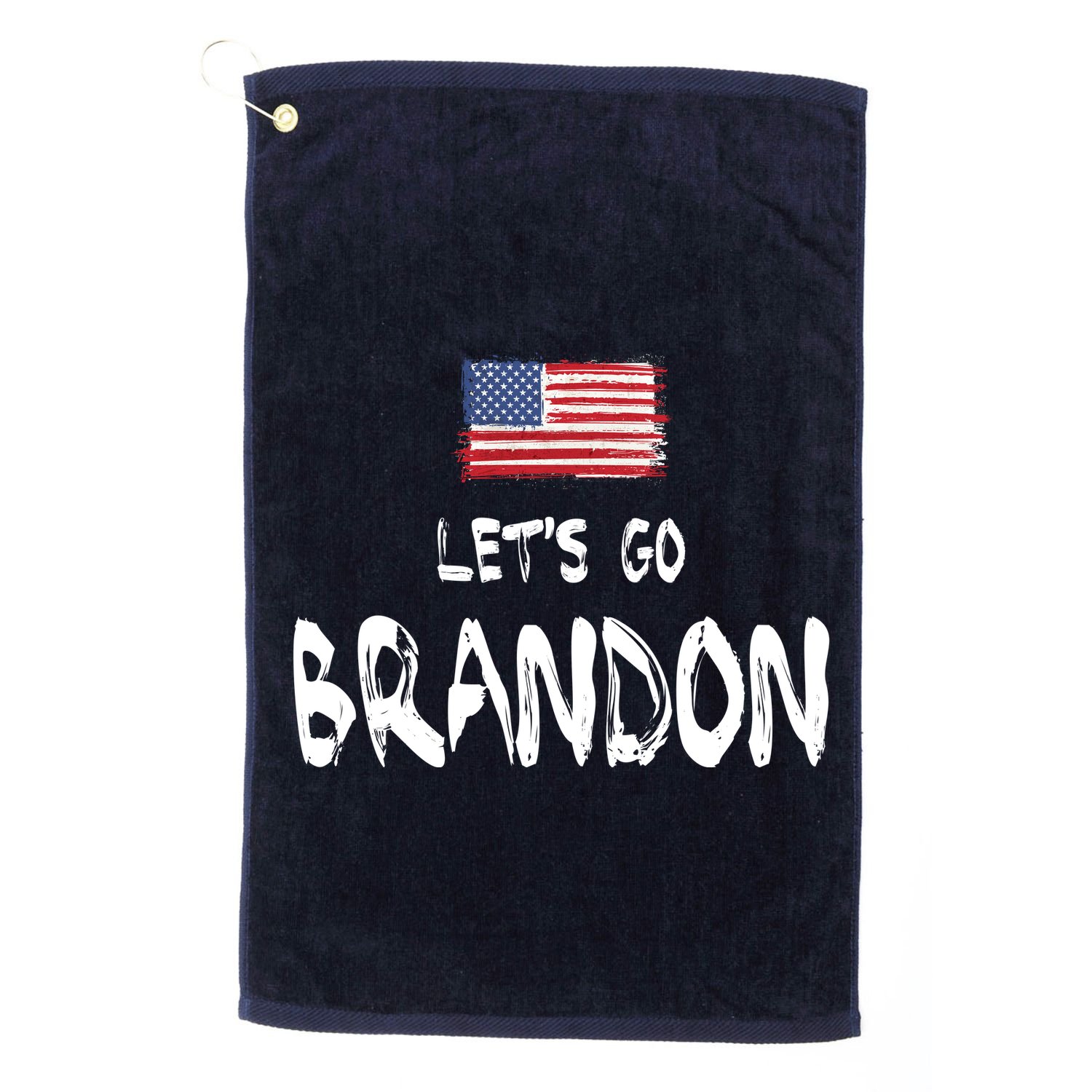 Let's Go Brandon FJB Chant Simple USA Flag Golf Towel