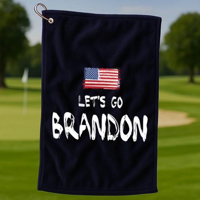 Let's Go Brandon FJB Chant Simple USA Flag Golf Towel