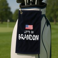 Let's Go Brandon FJB Chant Simple USA Flag Golf Towel