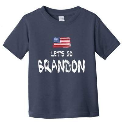 Let's Go Brandon FJB Chant Simple USA Flag Toddler T-Shirt