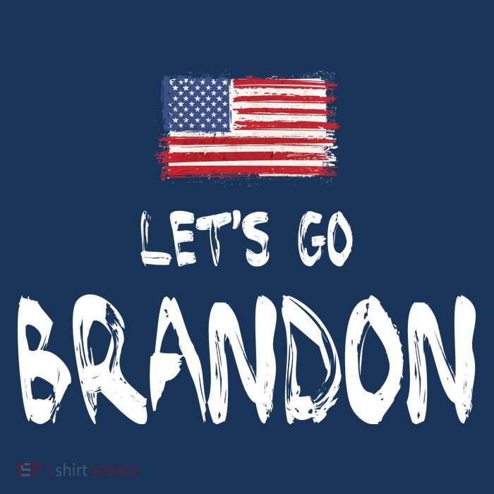 Let's Go Brandon FJB Chant Simple USA Flag Womens T-Shirt