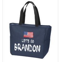 Let's Go Brandon FJB Chant Simple USA Flag Zip Tote Bag