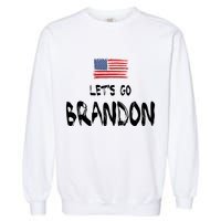 Let's Go Brandon FJB Chant Simple USA Flag Garment-Dyed Sweatshirt
