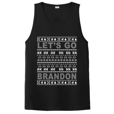 Let's Go Brandon Ugly Christmas Sweater FJB Chant PosiCharge Competitor Tank
