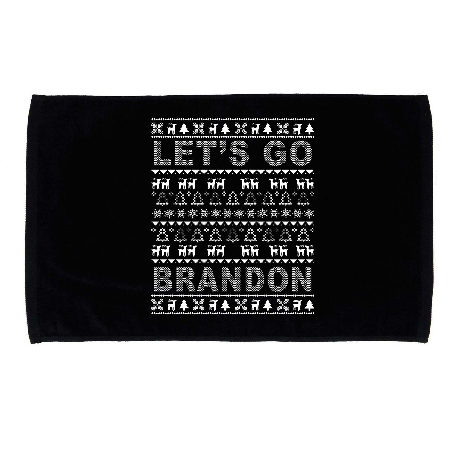 Let's Go Brandon Ugly Christmas Sweater FJB Chant Microfiber Hand Towel
